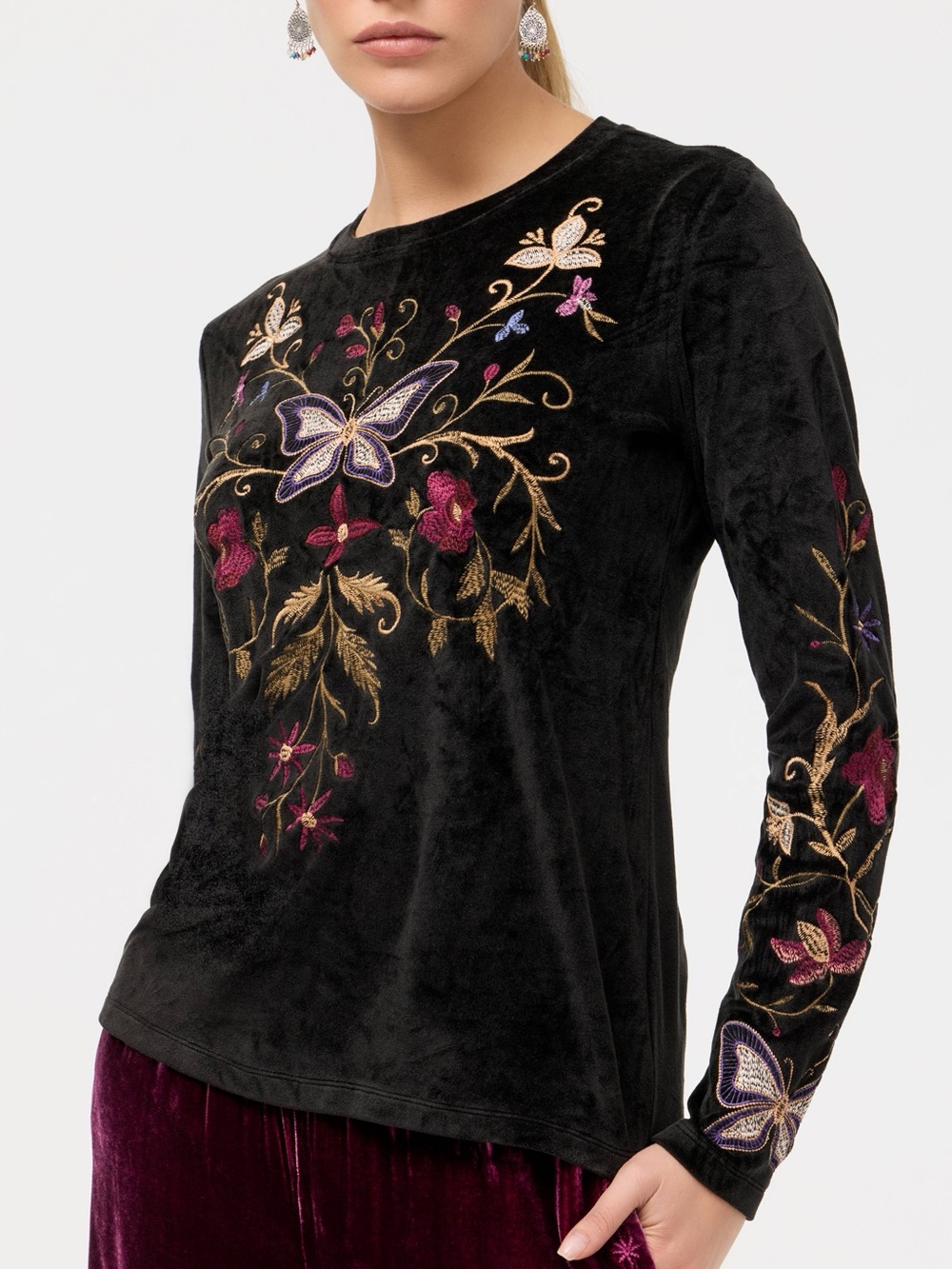 NWT Johnny Was BOUNCE VELOUR MOCK NECK